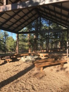 Covered Camp Fire area