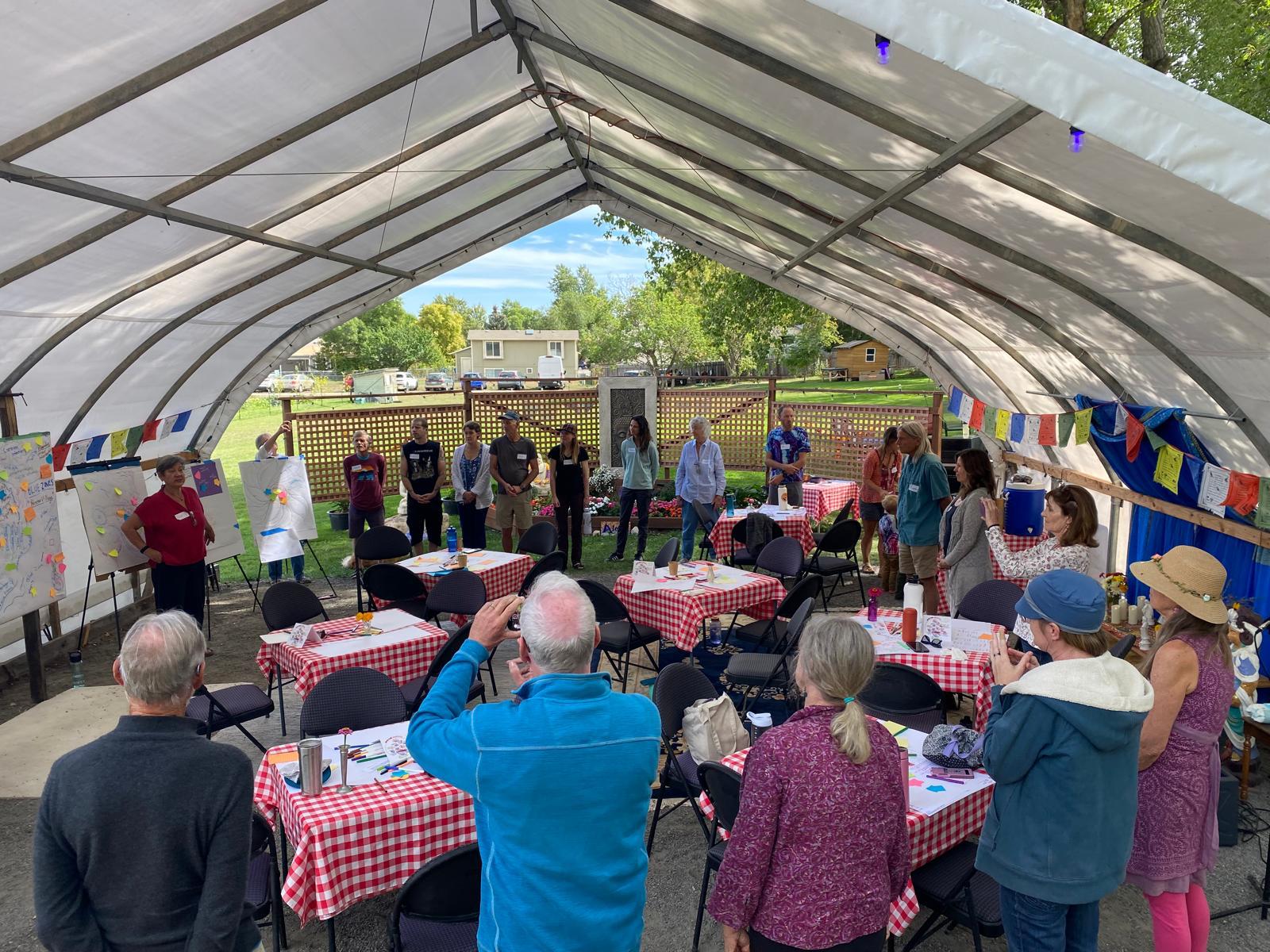 World Cafe groups a small tables