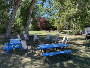 Camp fire circle and picnic area Sept 2026